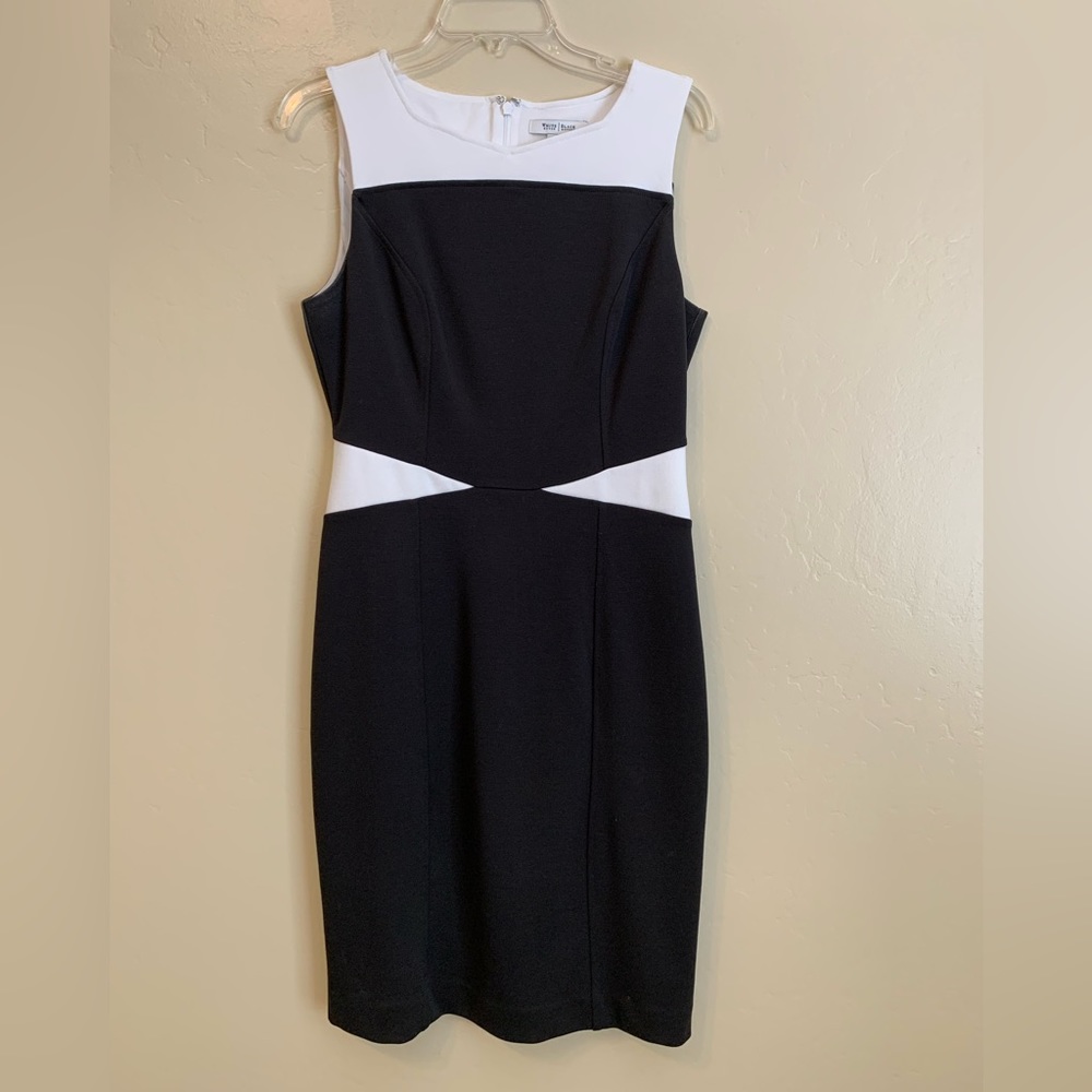 White House Black Market Black and white dress